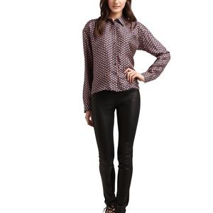 Elizabeth & James Silk Twill High Low Top